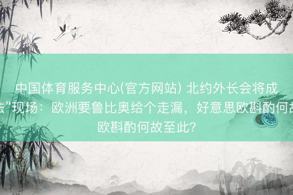 中国体育服务中心(官方网站) 北约外长会将成“讨说法”现场:欧洲要鲁比奥给个走漏,好意思欧斟酌何故至此?
