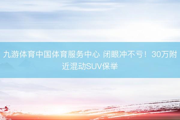 九游体育中国体育服务中心 闭眼冲不亏！30万附近混动SUV保举