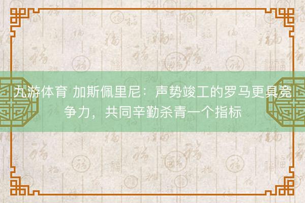 九游体育 加斯佩里尼：声势竣工的罗马更具竞争力，共同辛勤杀青一个指标