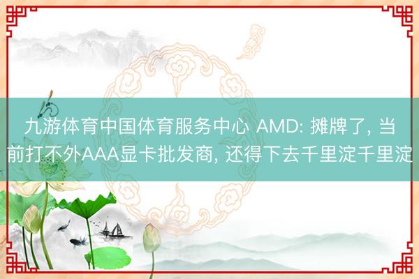 九游体育中国体育服务中心 AMD: 摊牌了， 当前打不外AAA显卡批发商， 还得下去千里淀千里淀